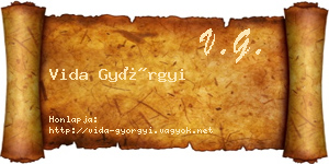 Vida Györgyi névjegykártya